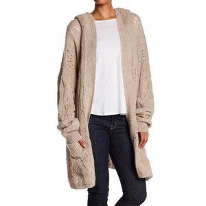 Free People Lemon Drop Hooded Cardigan